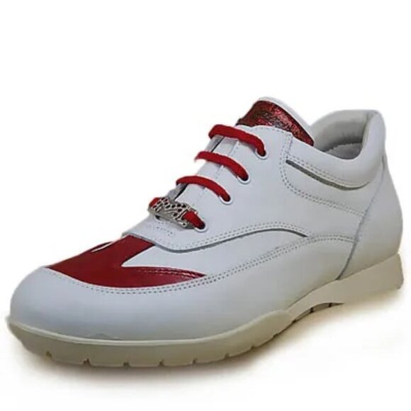 Mauri Ladies L532 Casuals White and Red - Picture 1 of 1